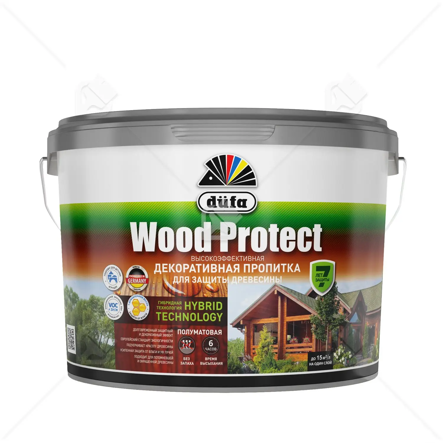 Пропитка декоративная для защиты древесины Dufa Wood Protect дуб 2,5 л