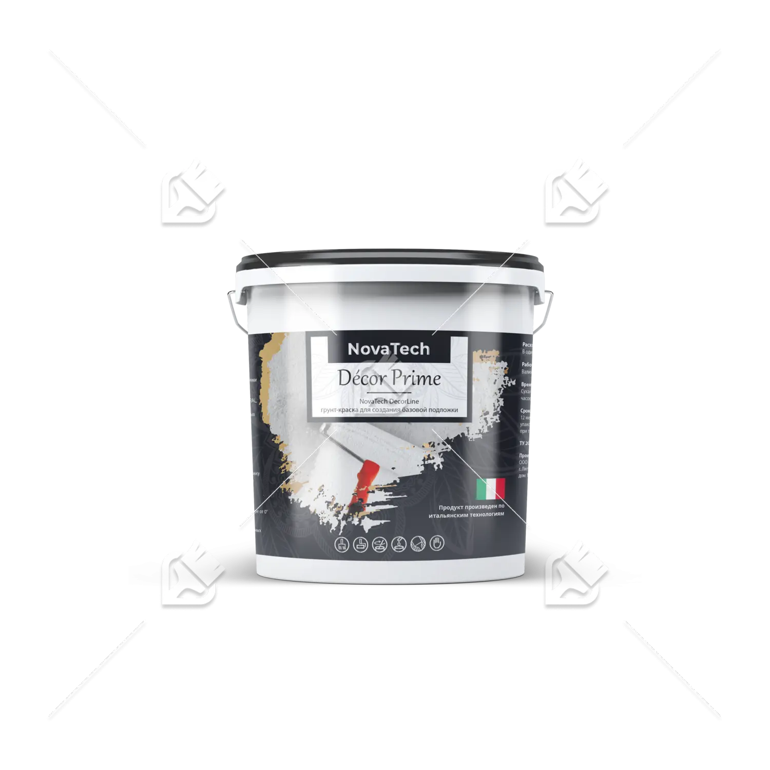 Грунт под покрытие декоративное с кварцевым наполнителем NovaTech Décor Prime15 кг