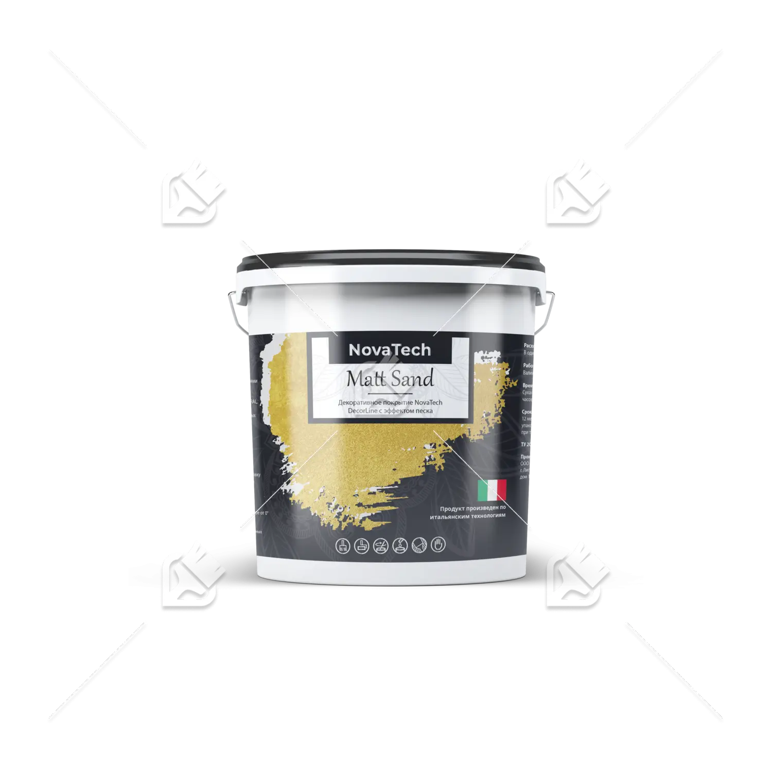 Покрытие декоративное NovaTech Matt Sand с эффектом песчаных вихрей матовый 5 л