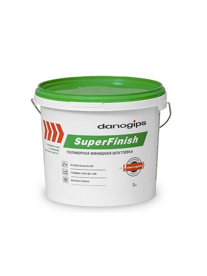 Шпатлевка для внутренних работ полимерная Danogips SuperFinish (3л/5кг)