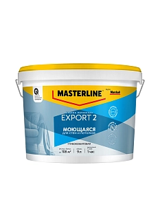 Краска для стен и потолков латексная Masterline Export-2 глубокоматовая база BC 9 л