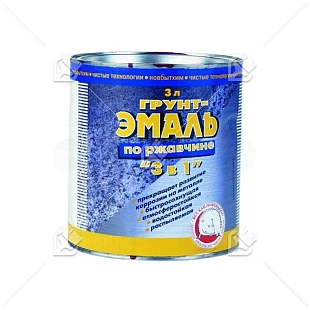 Грунт-эмаль на ржавчину 3 в 1 Новбытхим серая RAL7040 1 л.