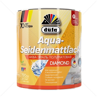 Эмаль для дерева и металла акриловая Dufa Aqua-Seidenmattlack полуматовая белая 0,75 л